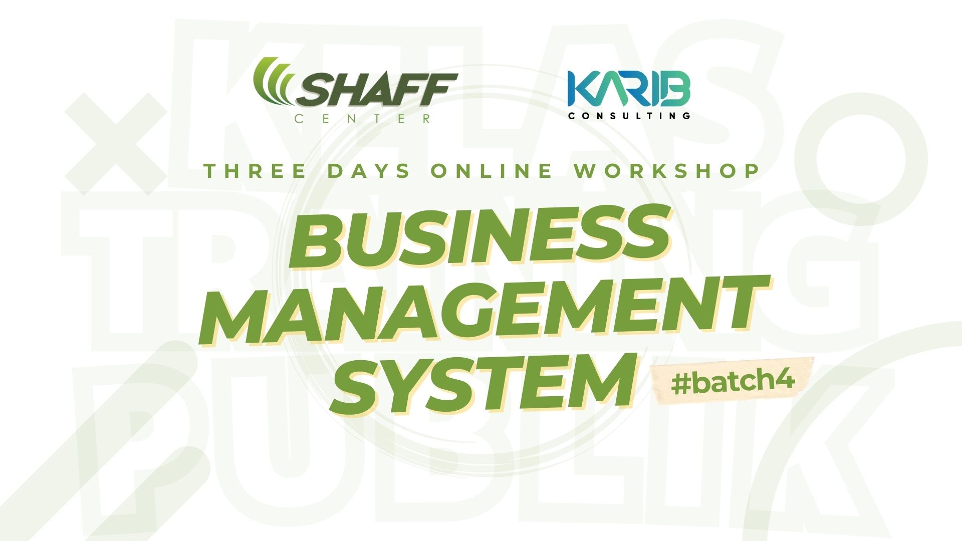 Online workshop sistem manajemen bisnis batch 4